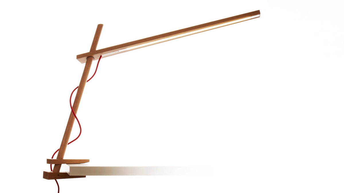 Clamp Table Lamp – Oak – view 2