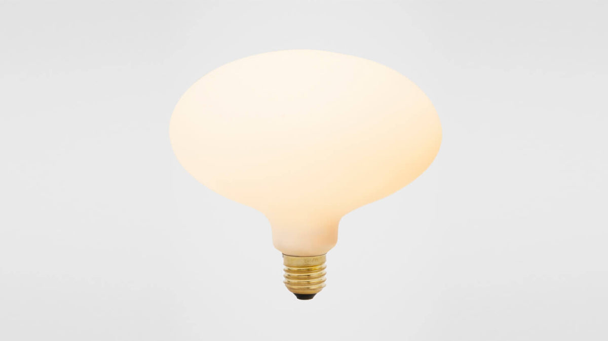 Oval Porcelain LED Bulb – Glass