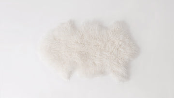 Tibetan Sheepskin Rug – White