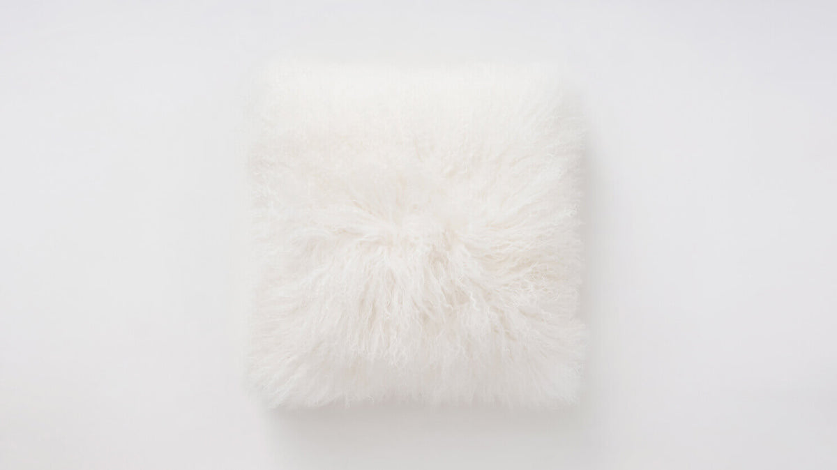 Tibetan Sheepskin Pillow – White