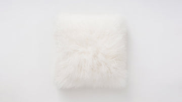Tibetan Sheepskin Pillow – White
