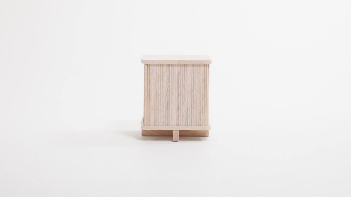 Tambour End Table – Ash