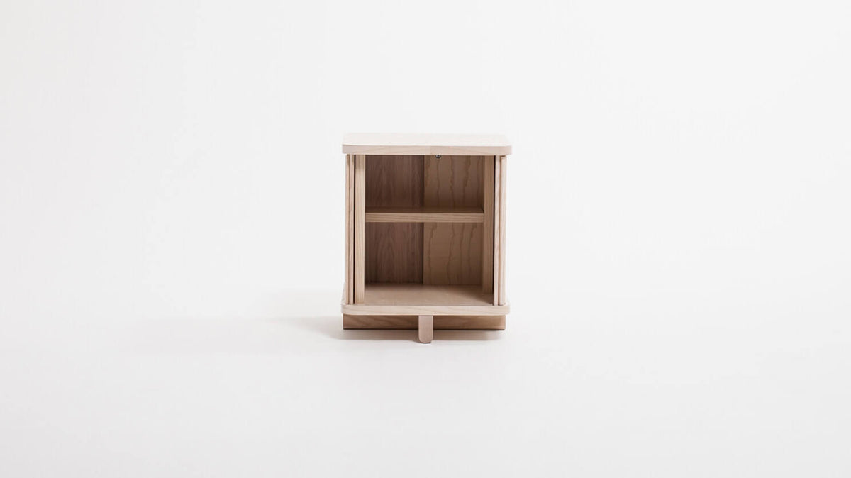 Tambour End Table – Ash – view 2