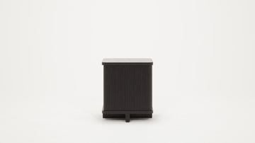Tambour End Table – Black