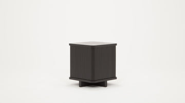 Tambour End Table – Black – view 2