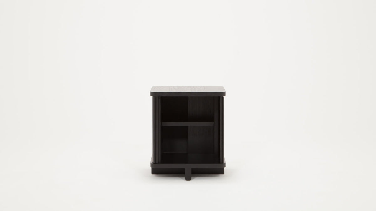 Tambour End Table – Black – view 4