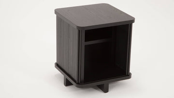 Tambour End Table – Black – view 5
