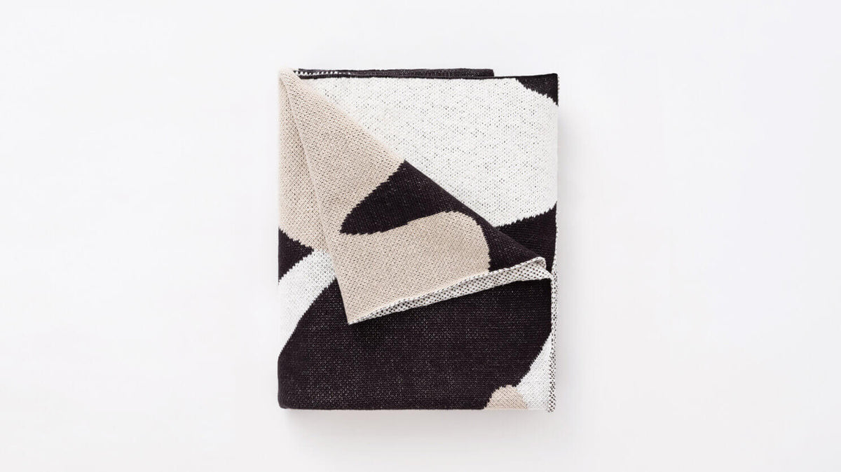 Floral Throw – Black