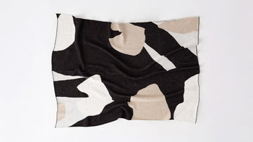 Floral Throw – Black – view 3