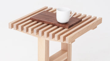 Oak with a Small Walnut Rectangular Tray