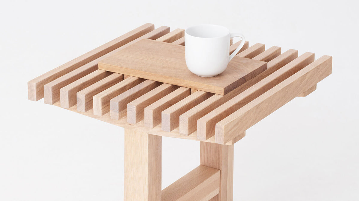 Oak with a Small Oak Rectangular Tray