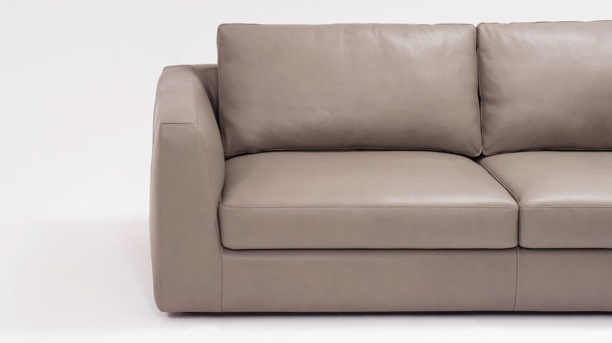 Suave Chrome - Right Hand Facing Chaise - Angled Arms - 1.5" Legs