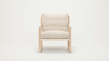 Grade 40 Linen Oatmeal - Back: Cotton Duck Natural - Natural Ash Wood Frame