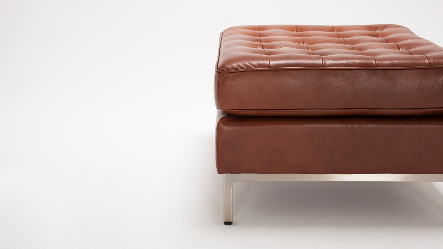 Reverie | Custom white, black, tan, or brown leather ottoman – EQ3