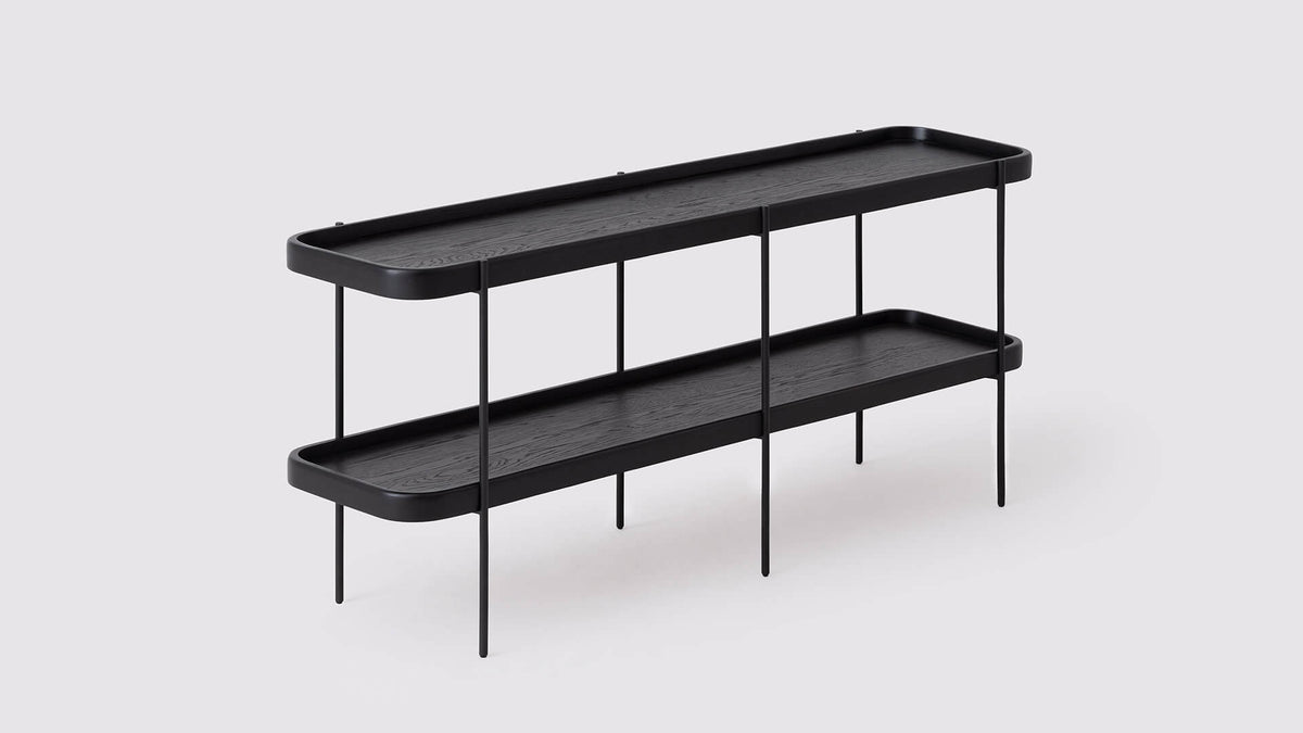 Sage Console Table – Black Oak – view 2