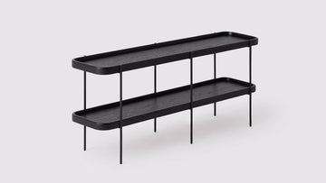 Sage Console Table – Black Oak – view 2