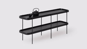 Sage Console Table – Black Oak – view 3