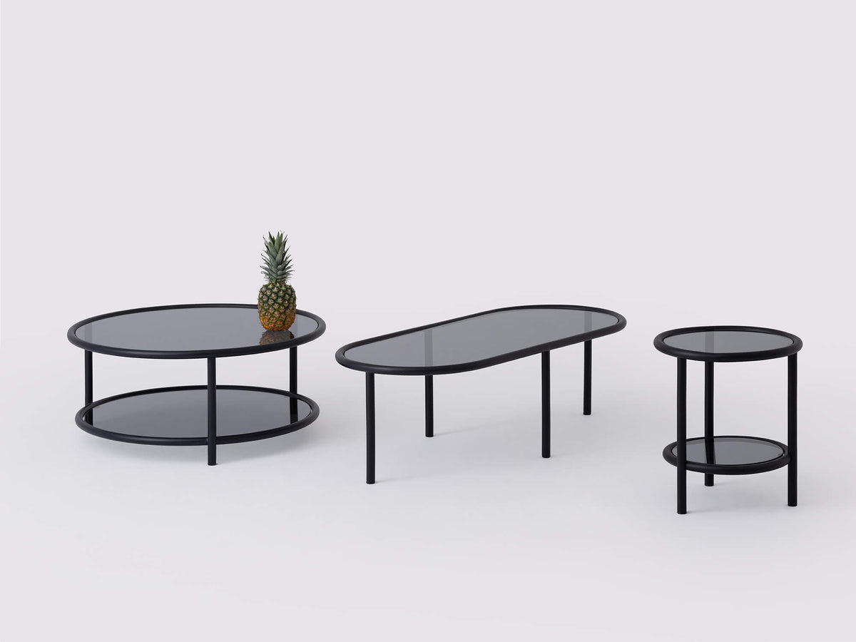 Tubular End Table – Black – view 2