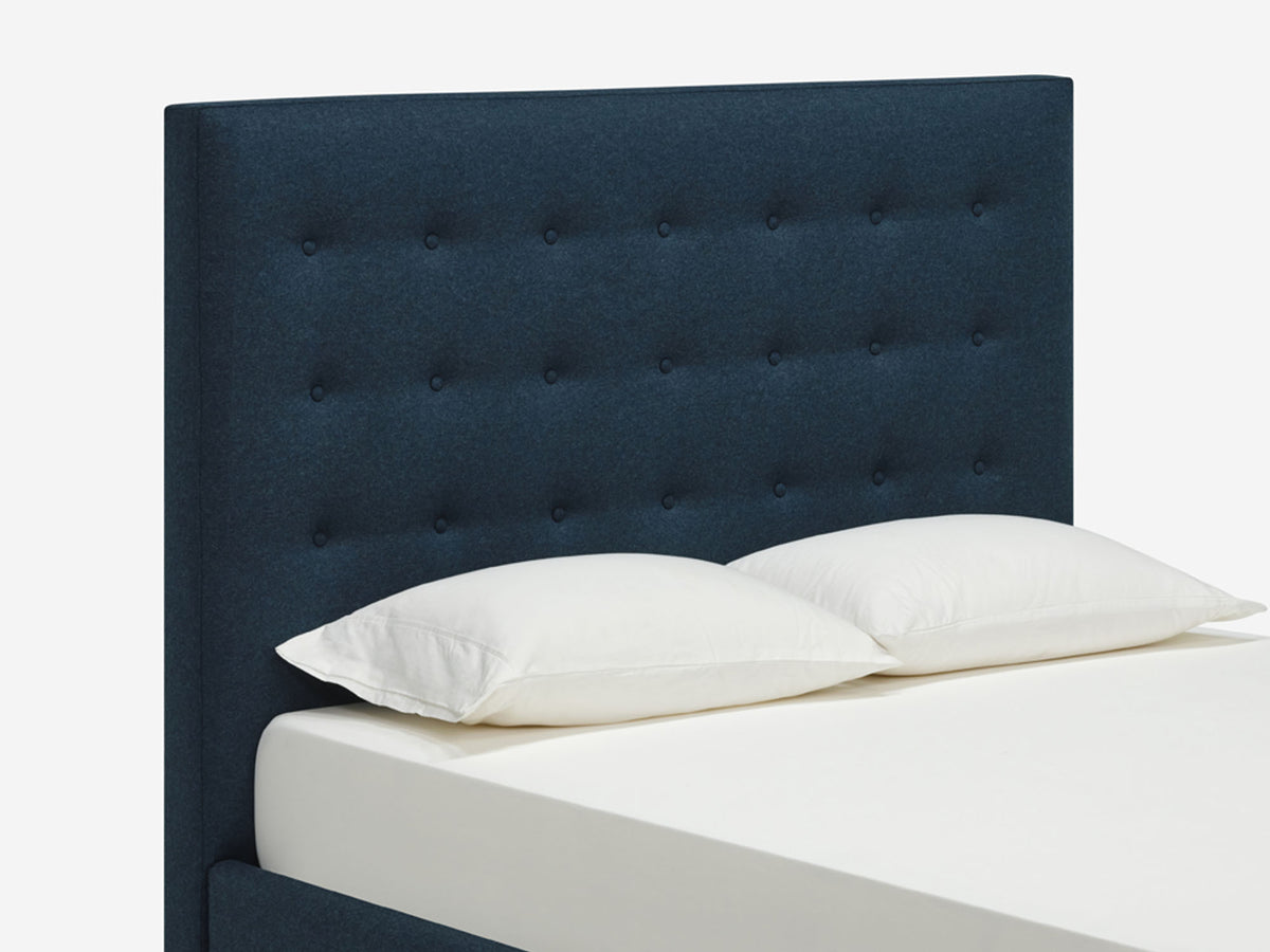 Lana Dark Turquoise - High - Button Tufted Square Headboard