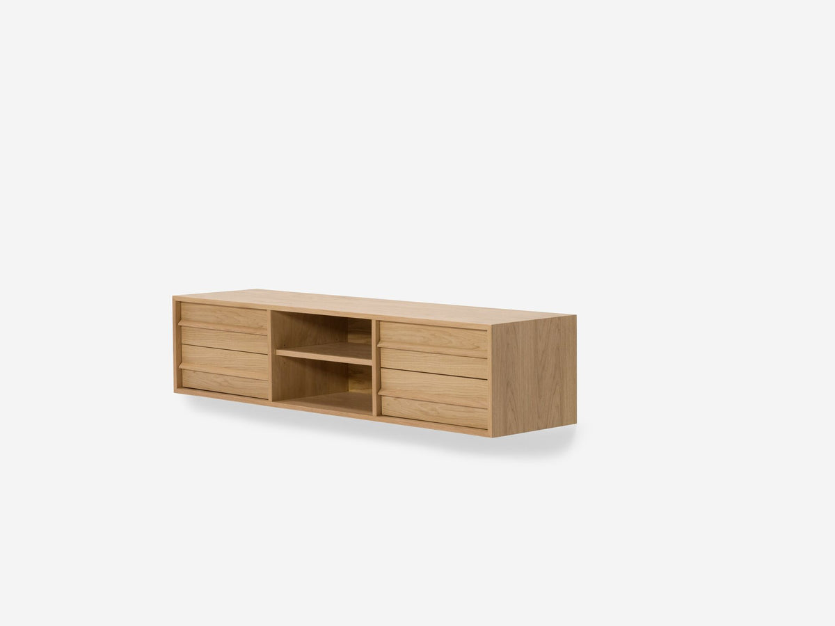 Marcel Floating Media Unit – 65" / Oak – view 4