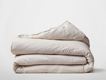 Silk & Snow Muslin Duvet Cover – Full/Queen / Oat