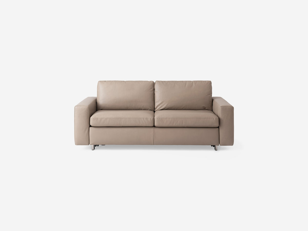 Reva Sleeper Sofa – Standard (8.3") / Double / Leather / Reva Double Core Leather
