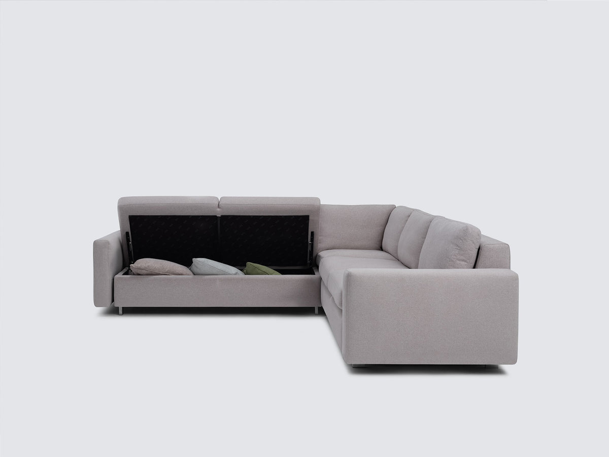 Ava Cloud with Stainless Steel Legs - Narrow Arms - Left Hand Facing Loveseat