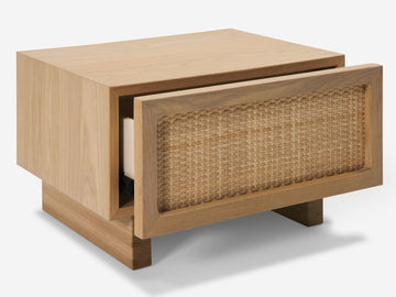 Stadium Single Drawer Nightstand – Oak – view 6