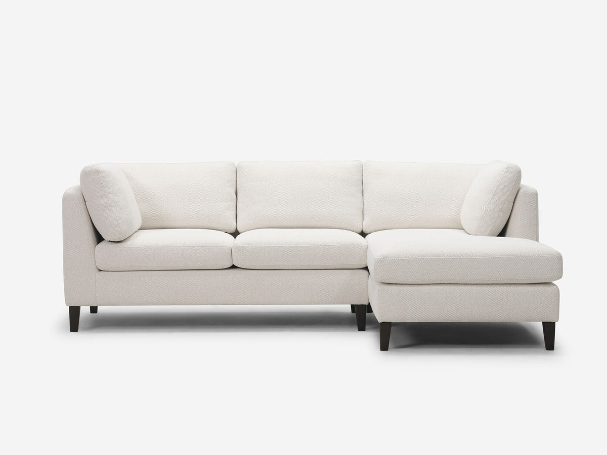 Dreamy Creamy with Onyx Legs - Right Hand Facing Chaise