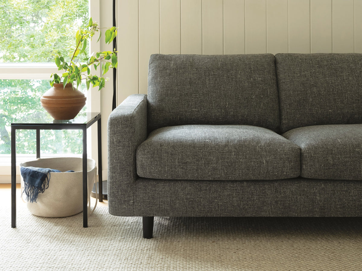 Oskar Plush 2-Piece Sectional Sofa with Backless Chaise