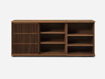 Wide - Walnut - Slatted Doors