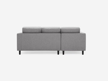 Mila Grey with Onyx Legs - Left Hand Facing Chaise
