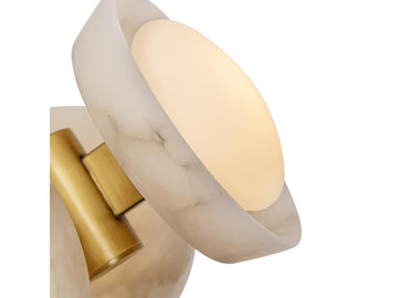 Alonso Pendant – Vintage Brass/Alabaster – view 2