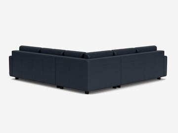 Evoque Atlantic with Black Ash Legs - Narrow Arms - Left Hand Facing Storage Loveseat