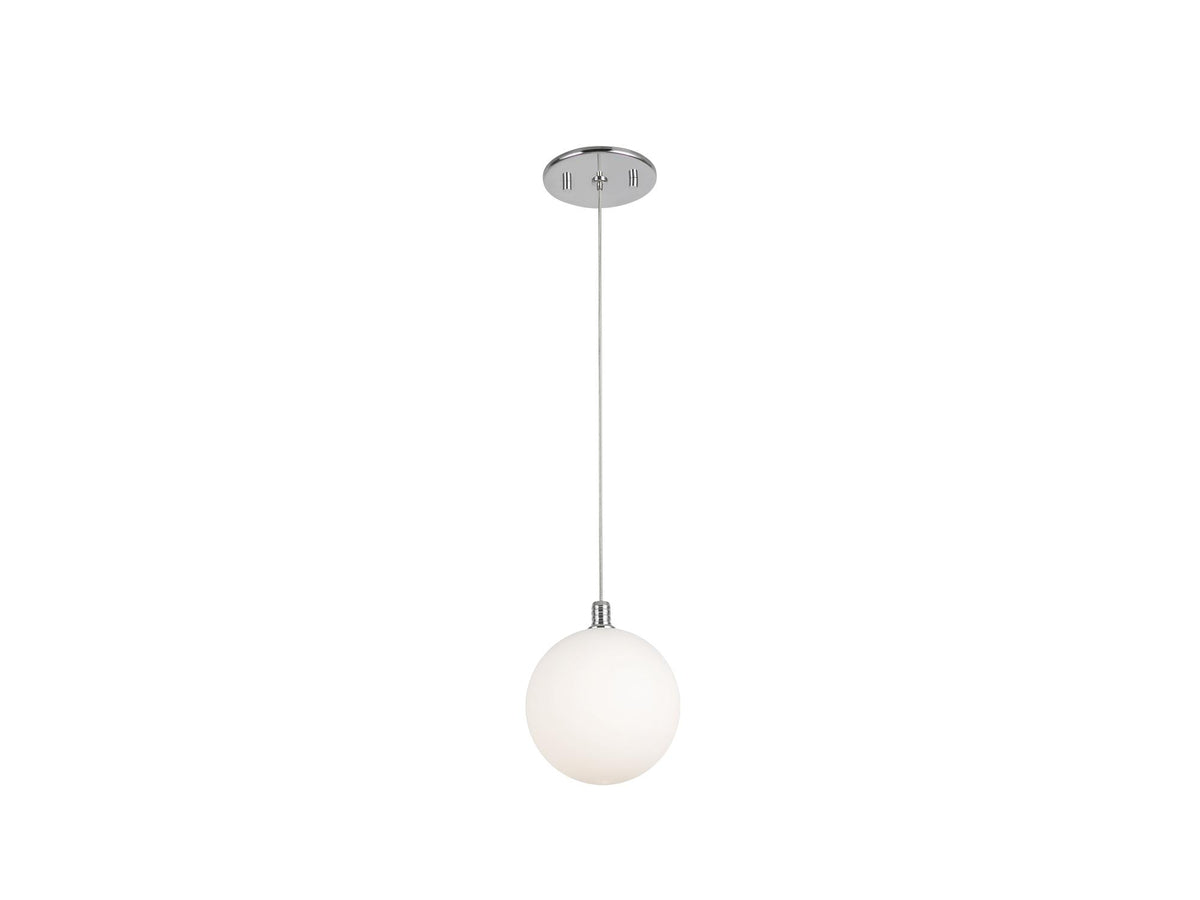 Bolla Pendant – Chrome/Opal Glass – view 2
