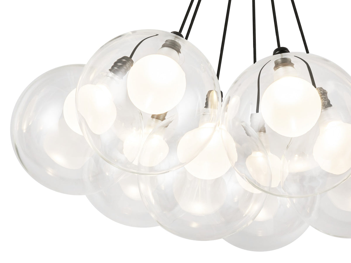 Bolla Chandelier – 17" / Black – view 2
