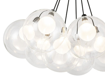 Bolla Chandelier – 17" / Black – view 2