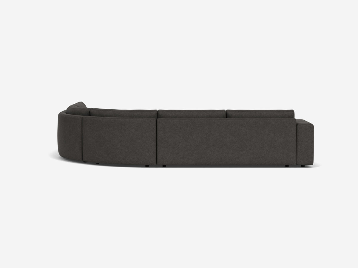 Coda Ash Fabric - Shallow - Right Hand Facing Backless Chaise