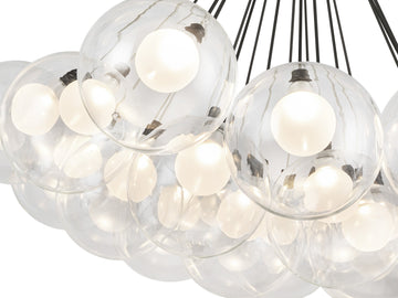 Bolla Chandelier – 28" / Black – view 2