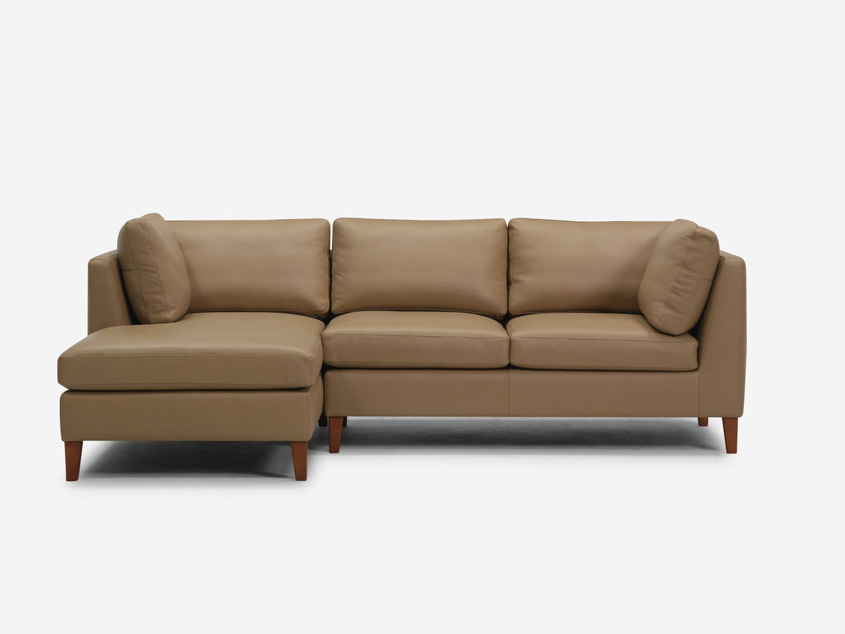 Rein Toast with Java Legs - Left Hand Facing Chaise