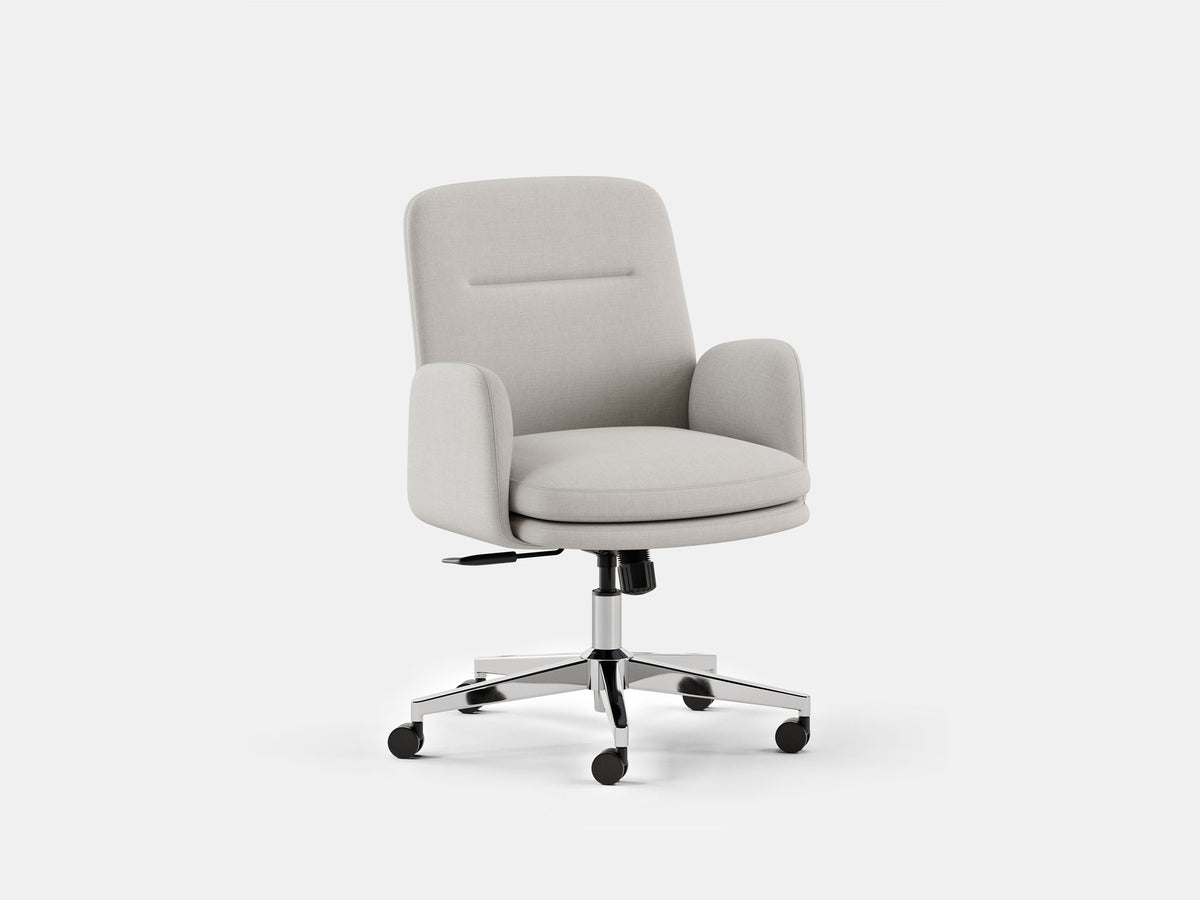 Softside Office Chair – Mid / Fabric / Bone