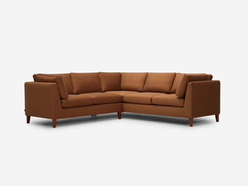 Burleson Toffee with Java Legs - Left Hand Facing Loveseat