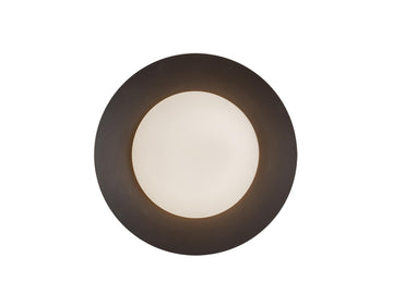 Cleo Wall Sconce – 1 Light / Black/Opal Glass