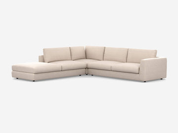 Plush - Angle Arms - Left Hand Facing Backless Chaise