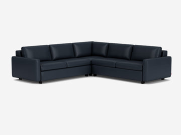 Evoque Atlantic with Black Ash Legs - Narrow Arms - Left Hand Facing Storage Loveseat