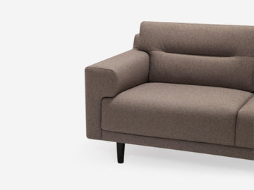 Grade 30 Jet Owl (Discontinued) with Black Ash - Horizontal Pull Back Cushion Detail - Right Hand Facing Chaise