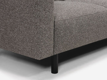 Catrin Peppercorn Fabric - Right Hand Facing Chaise - Black Peg Legs