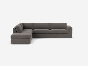 Mila Silver Fabric - Left Hand Facing Backless Chaise