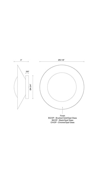 Cleo Wall Sconce – dimensions