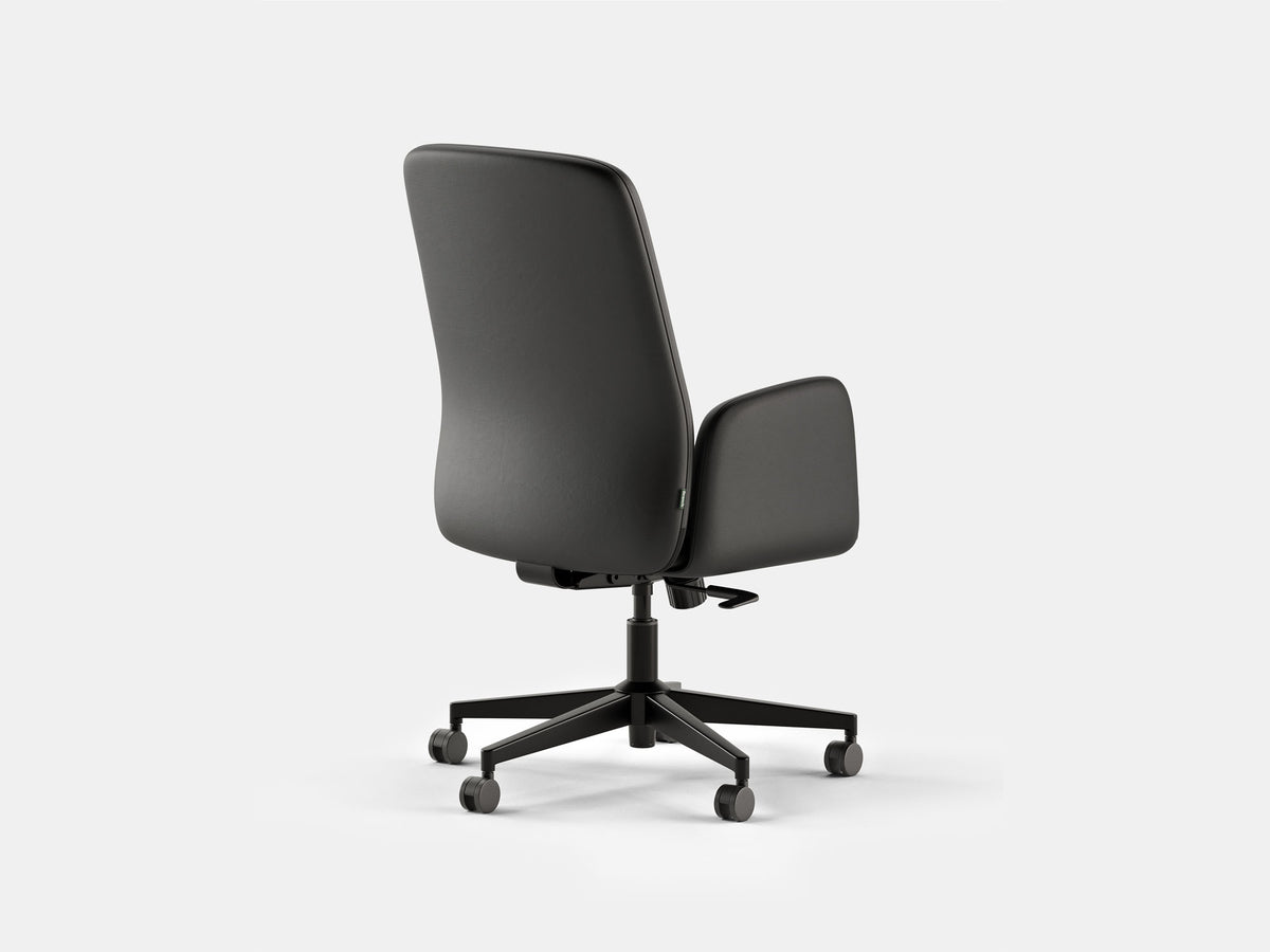 Softside Office Chair – High / Vegan Leather / Black – view 2